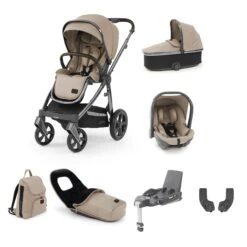 Babystyle Oyster 3 Luxury 7 Piece With Car Seat Bundle In Butterscotch