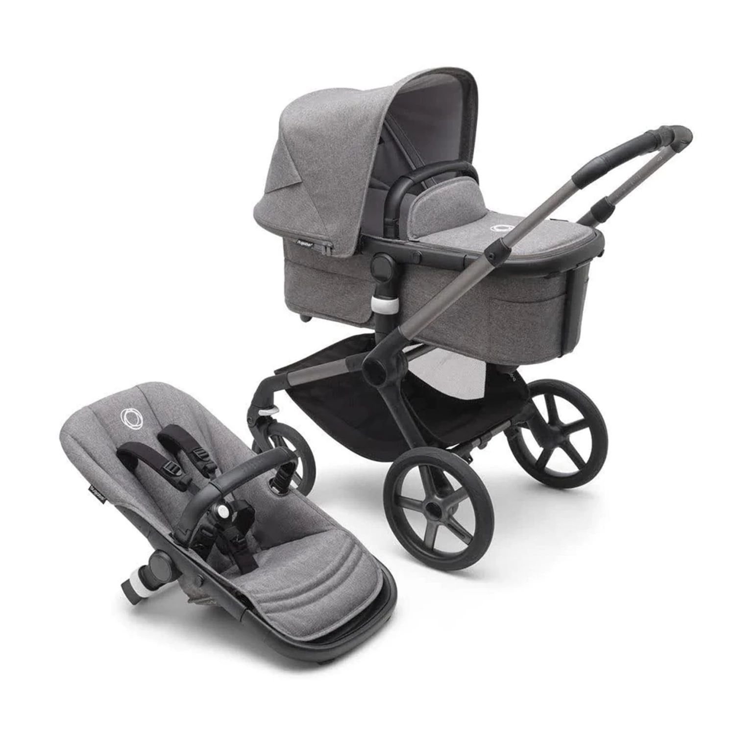 Bugaboo Fox 5 Complete Stroller - Grey Melange 4 Bugaboo Fox 5 Complete Stroller - Grey Melange - Image 2