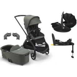 Bugaboo Dragonfly Pebble 360 Pro Travel System - Black/Forest Green