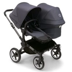 Bugaboo Donkey 5 Duo Extension Complete In Stormy Blue -Baby Products Store bugaboo twin tandem prams pushchairs 100001007 36573761241309