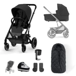 Cybex Balios S Lux Essential Bundle - Black/Moon Black