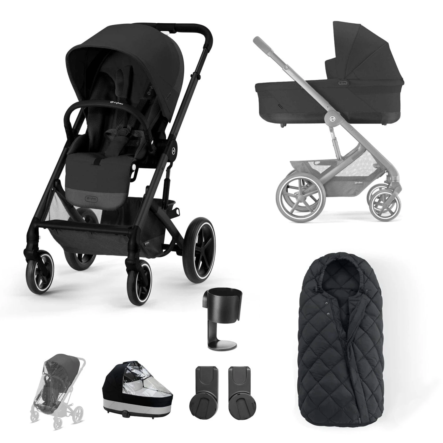 Cybex Balios S Lux Essential Bundle - Black/Moon Black 3 Cybex Balios S Lux Essential Bundle - Black/Moon Black