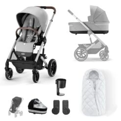 Cybex Balios S Lux Essential Bundle - Silver/Lava Grey