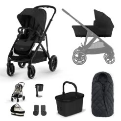 Cybex Gazelle S Essential Bundle - Black/Moon Black