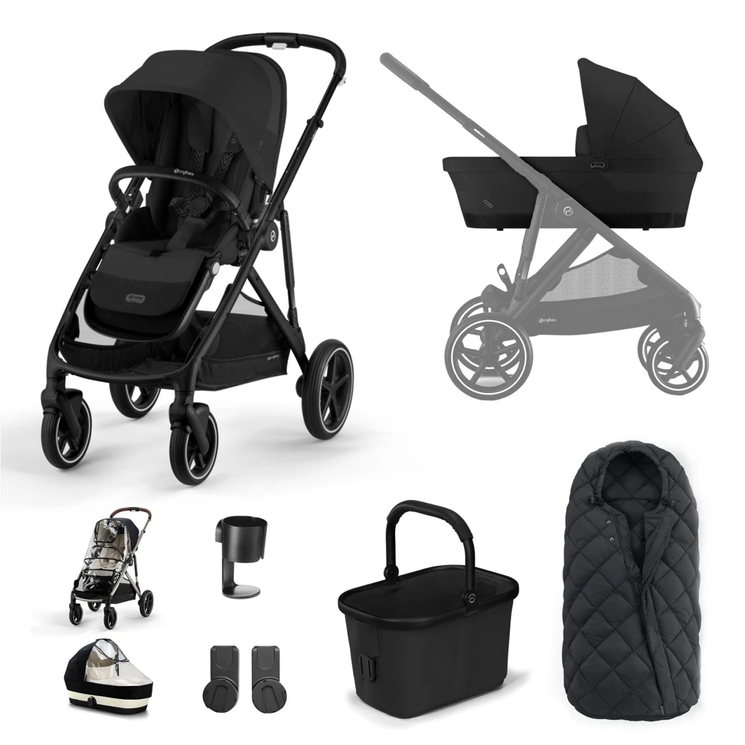 Cybex Gazelle S Essential Bundle - Black/Moon Black 3 Cybex Gazelle S Essential Bundle - Black/Moon Black