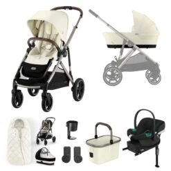 Cybex Gazelle S Comfort Bundle - Taupe/Seashell Beige