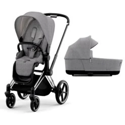 Cybex Priam & Lux Cot (2022) In Manhattan Grey Plus