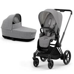 Cybex EPriam & Lux Cot (2022) In Manhattan Grey Plus -Baby Products Store cybex baby pushchairs cybex epriam lux cot in manhattan grey plus baby s mart 11339 blk man gry 36995971514589