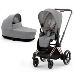 Cybex EPriam & Lux Cot (2022) In Manhattan Grey Plus -Baby Products Store cybex baby pushchairs cybex epriam lux cot in manhattan grey plus baby s mart 11340 ros gol man gry 36995971875037