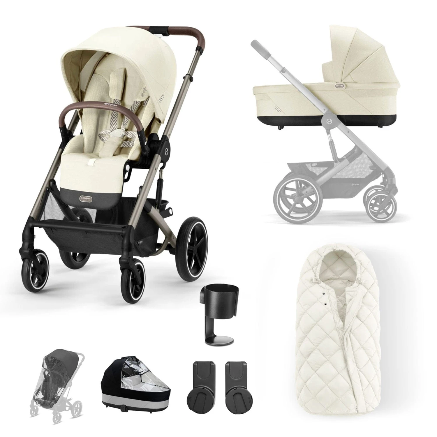 Cybex Balios S Lux Essential Bundle - Taupe/Seashell Beige 3 Cybex Balios S Lux Essential Bundle - Taupe/Seashell Beige