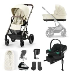 Cybex Balios S Lux Comfort Bundle - Taupe/Seashell Beige
