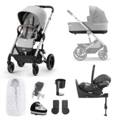Cybex Balios S Lux Luxury Bundle - Silver/Lava Grey