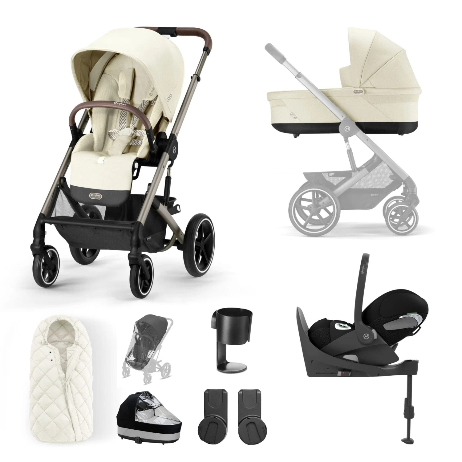 Cybex Balios S Lux Luxury Bundle - Taupe/Seashell Beige 3 Cybex Balios S Lux Luxury Bundle - Taupe/Seashell Beige