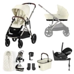 Cybex Gazelle S Luxury Bundle - Taupe/Seashell Beige