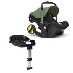 Doona Car Seat Stroller Desert Green With ISOFIX Base Bundle