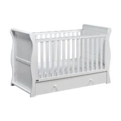 East Coast Nebraska Sleigh CotBed White