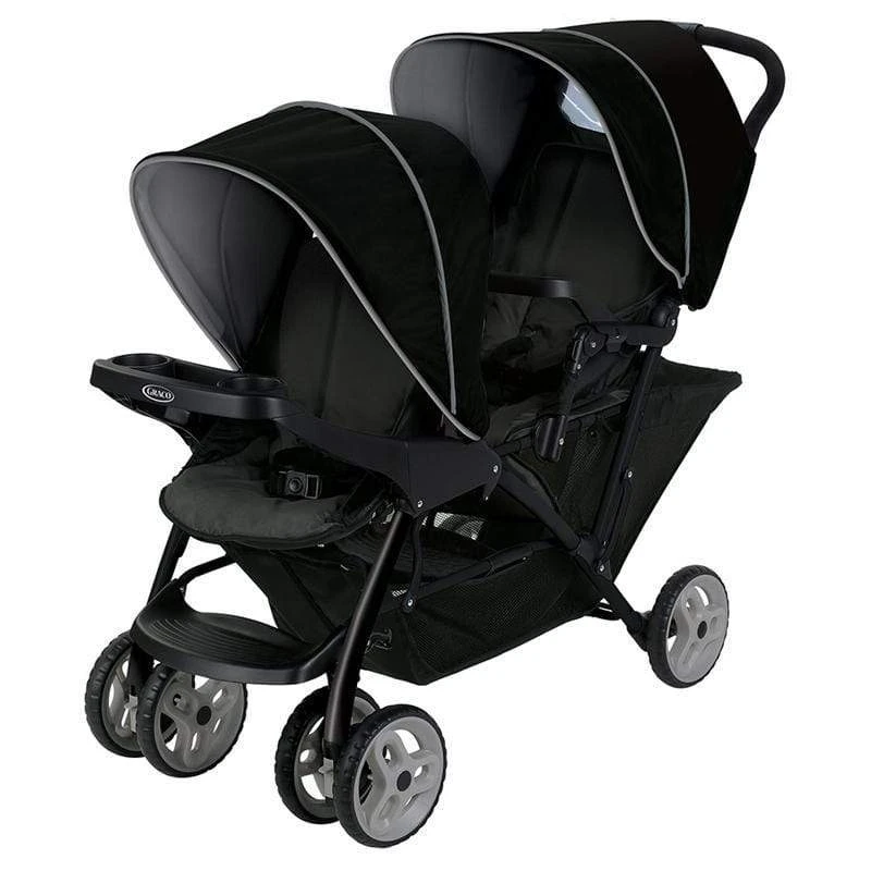 Graco Stadium Duo Tandem Stroller Black/Grey 3 Graco Stadium Duo Tandem Stroller Black/Grey