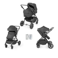 Ickle Bubba Comet 2-in-1 Plus Carrycot & Pushchair - Black