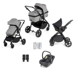 Ickle Bubba Comet 3-in-1 Travel System With Astral Car Seat - Space Grey
