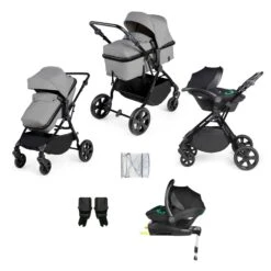 Ickle Bubba Comet All-in-One I-Size Travel System With Isofix Base - Space Grey