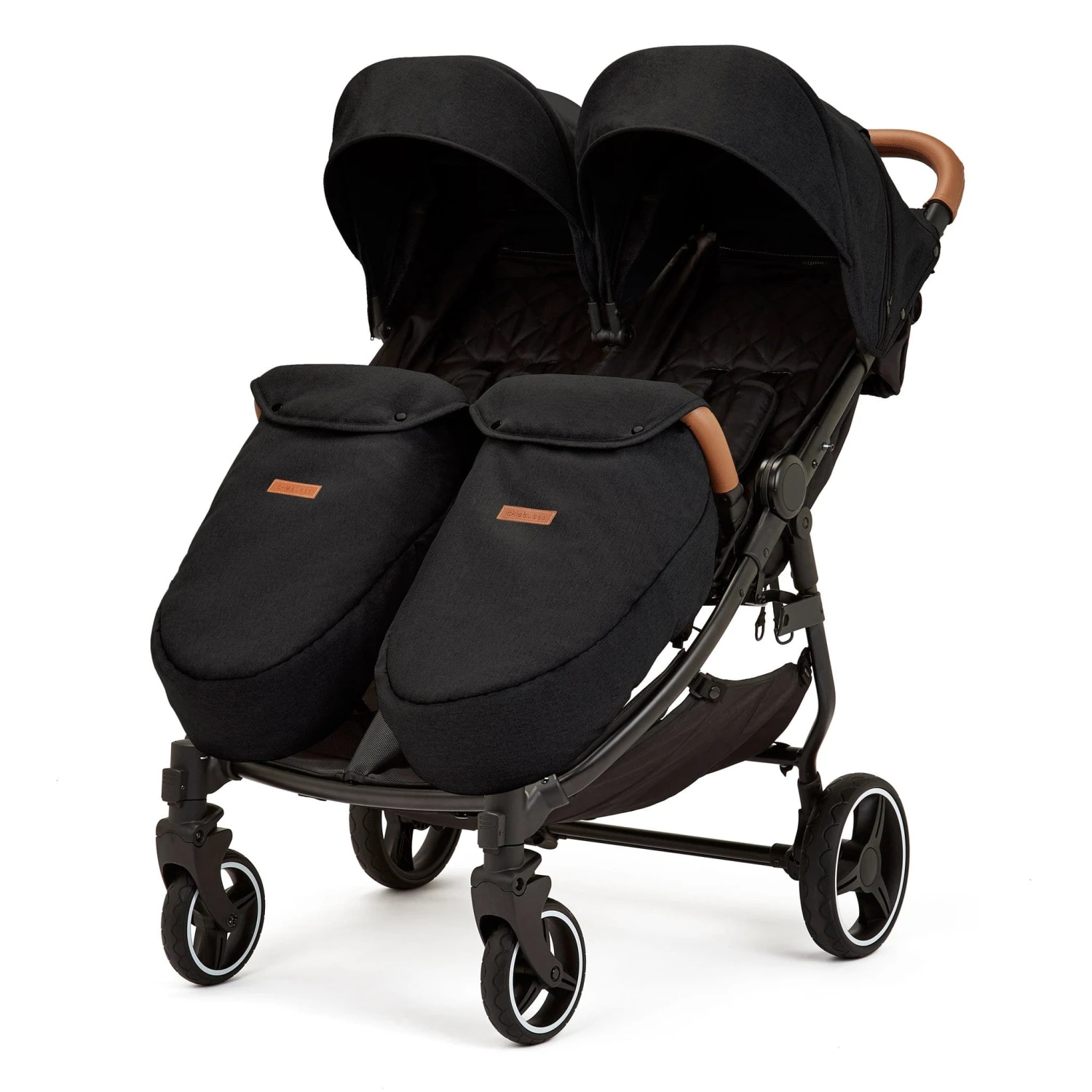 Ickle Bubba Venus Max Double Stroller Black/Black/Tan 3 Ickle Bubba Venus Max Double Stroller Black/Black/Tan