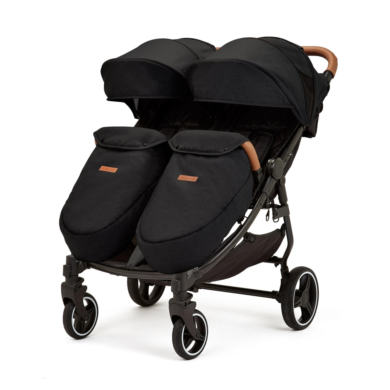 Ickle Bubba Venus Max Double Stroller Black/Black/Tan 4 Ickle Bubba Venus Max Double Stroller Black/Black/Tan - Image 2