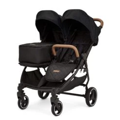 Ickle Bubba Venus Prime Double Stroller Black/Black/Tan
