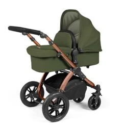 Ickle Bubba Stomp Luxe 2 In 1 Plus Pushchair & Carrycot - Bronze/Woodland/Black