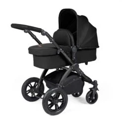 Ickle Bubba Stomp Luxe 2 In 1 Plus Pushchair & Carrycot - Black/Midnight/Black