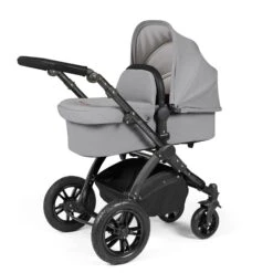 Ickle Bubba Stomp Luxe 2 In 1 Plus Pushchair & Carrycot - Black/Pearl Grey/Black