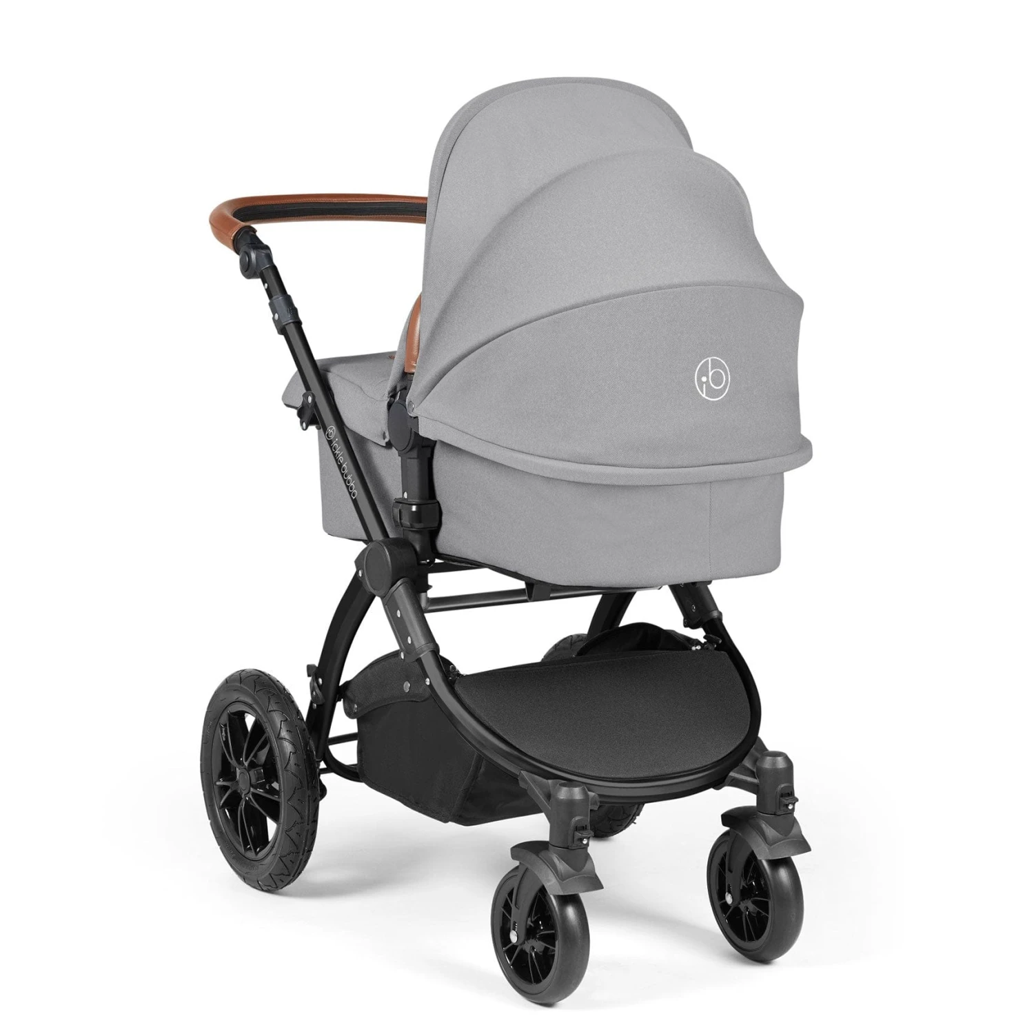 Ickle Bubba Stomp Luxe 2 In 1 Plus Pushchair & Carrycot - Black/Pearl Grey/Tan 5 Ickle Bubba Stomp Luxe 2 In 1 Plus Pushchair & Carrycot - Black/Pearl Grey/Tan - Image 3