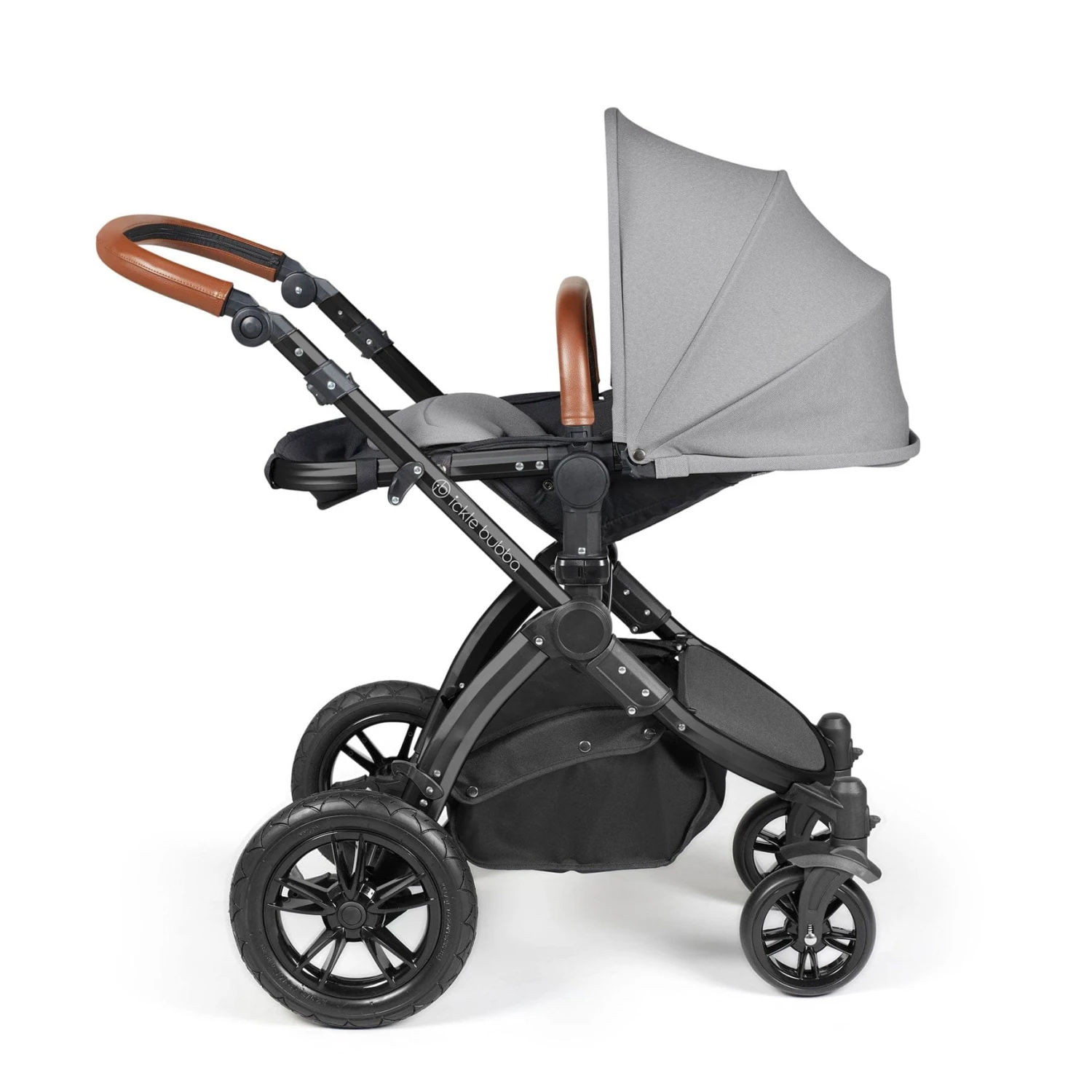 Ickle Bubba Stomp Luxe 2 In 1 Plus Pushchair & Carrycot - Black/Pearl Grey/Tan 8 Ickle Bubba Stomp Luxe 2 In 1 Plus Pushchair & Carrycot - Black/Pearl Grey/Tan - Image 6
