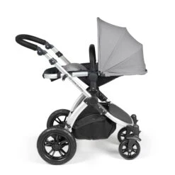 Ickle Bubba Stomp Luxe 2 In 1 Plus Pushchair & Carrycot - Silver/Pearl Grey/Black -Baby Products Store ickle bubba travel systems 10 003 001 259 38731209965789