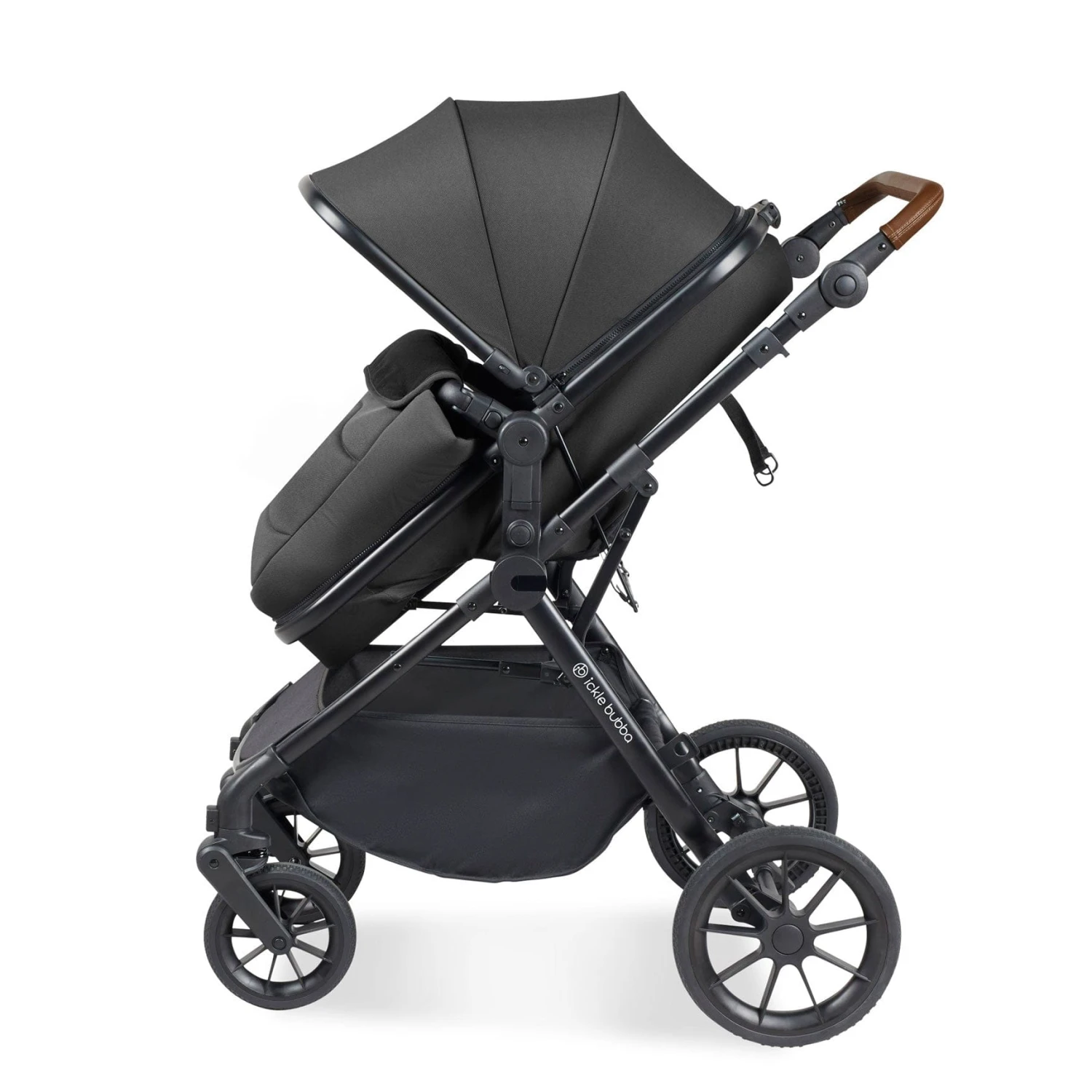 Ickle Bubba Cosmo 2 In 1 Plus Carrycot & Pushchair - Black/Graphite Grey 10 Ickle Bubba Cosmo 2 In 1 Plus Carrycot & Pushchair - Black/Graphite Grey - Image 8