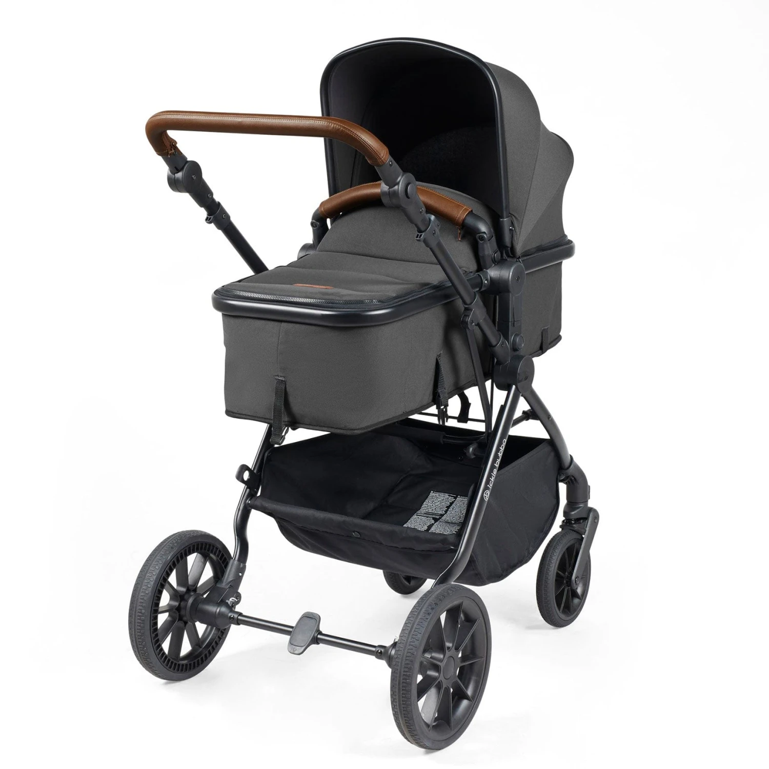 Ickle Bubba Cosmo 2 In 1 Plus Carrycot & Pushchair - Black/Graphite Grey 4 Ickle Bubba Cosmo 2 In 1 Plus Carrycot & Pushchair - Black/Graphite Grey - Image 2