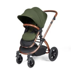 Ickle Bubba Stomp Luxe All-in-One Travel System With Isofix Base - Bronze/Woodland/Tan -Baby Products Store ickle bubba travel systems 10 011 300 022 38711483957469
