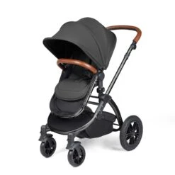 Ickle Bubba Stomp Luxe All-in-One Travel System With Isofix Base - Black/Charcoal Grey/Tan -Baby Products Store ickle bubba travel systems 10 011 300 207 38711766483165