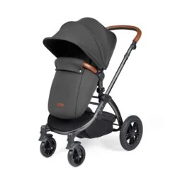 Ickle Bubba Stomp Luxe All-in-One Travel System With Isofix Base - Black/Charcoal Grey/Tan -Baby Products Store ickle bubba travel systems 10 011 300 207 38711766614237