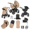 Ickle Bubba Stomp Luxe All-in-One Travel System With Isofix Base - Black/Desert/Tan -Baby Products Store ickle bubba travel systems 10 011 300 209 38711777099997