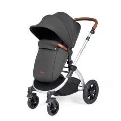Ickle Bubba Stomp Luxe All-in-One Travel System With Isofix Base - Silver/Charcoal Grey/Tan -Baby Products Store ickle bubba travel systems 10 011 300 255 38711819239645