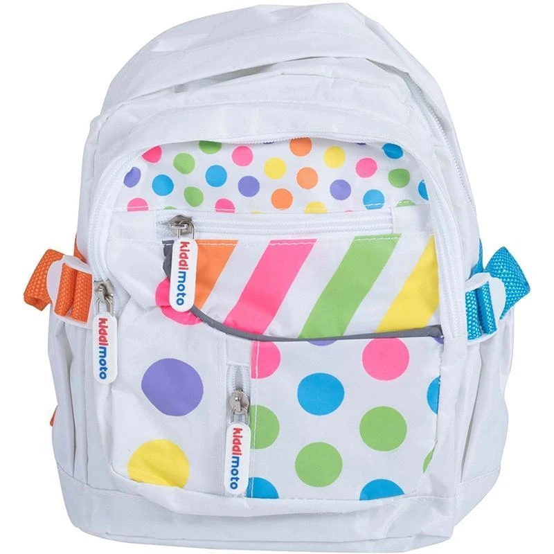 Kiddimoto Back Pack Small Pastel Dotty With Fleur Gloves 4 Kiddimoto Back Pack Small Pastel Dotty With Fleur Gloves - Image 2
