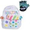 Kiddimoto Back Pack Small Pastel Dotty With Fleur Gloves 1 Kiddimoto Back Pack Small Pastel Dotty With Fleur Gloves -Baby Products Store kiddimoto changing bags kiddimoto back pack small pastel dotty baby s mart bpd s 39290593935581