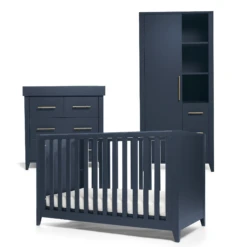 Mamas & Papas Melfi 3 Piece Cotbed Range Midnight Blue