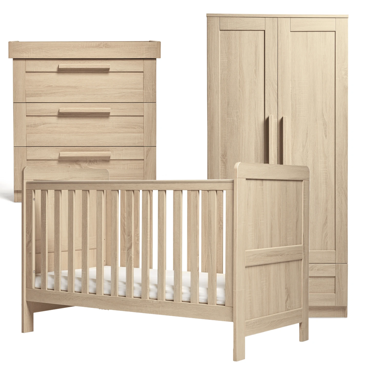Mamas & Papas Atlas 3 Piece Roomset Light Oak 3 Mamas & Papas Atlas 3 Piece Roomset Light Oak