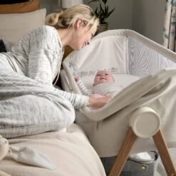 Mamas & Papas Lua Fawn Bedside Crib Oat Bundle -Baby Products Store mamas papas cribs bblupk200 39391635833053