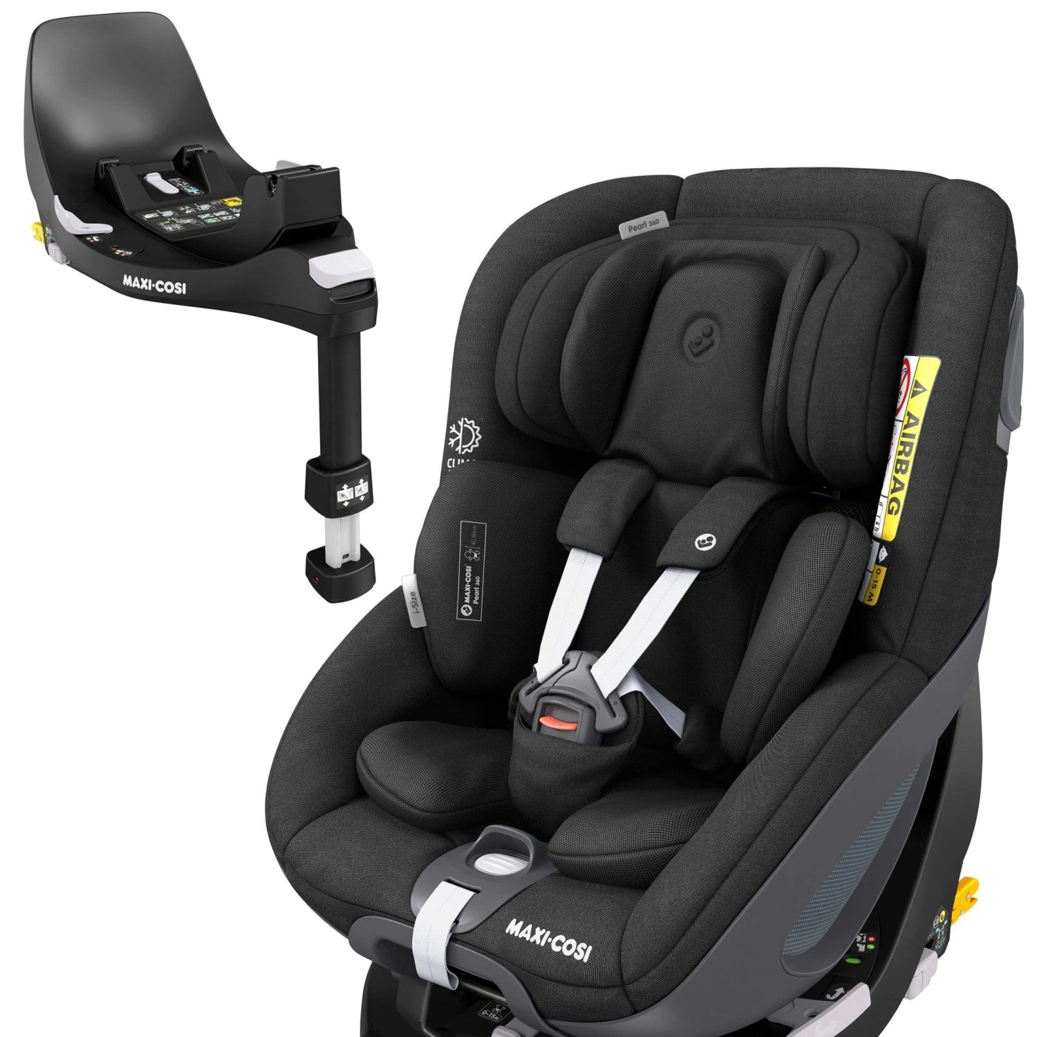 Maxi-Cosi Maxi Cosi Pearl 360 & Family Fix 360 Base Bundle Authentic Black 3 Maxi-Cosi Maxi Cosi Pearl 360 & Family Fix 360 Base Bundle Authentic Black