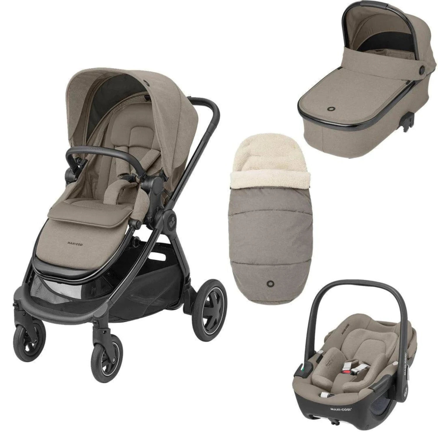 Maxi-Cosi Adorra Luxe Pebble 360 Travel System - Twillic Truffle 3 Maxi-Cosi Adorra Luxe Pebble 360 Travel System - Twillic Truffle