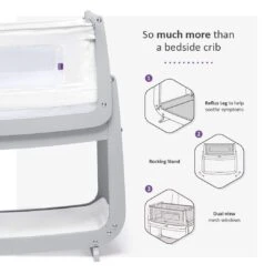 SnüzPod 4 Bedside Crib Urban -Baby Products Store snuzpod cribs fn014h 29300049543363