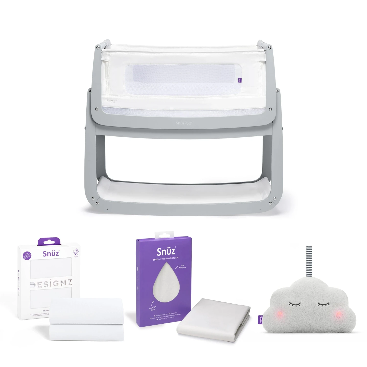 SnüzPod 4 Bedside Crib Starter Bundle Dove Grey 3 SnüzPod 4 Bedside Crib Starter Bundle Dove Grey