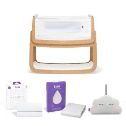 SnüzPod 4 Bedside Crib Starter Bundle Natural